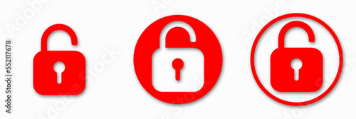 Unlock icons set. Unlock sign and symbol. unlocked padlock icon