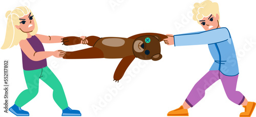 arguing kid vector. child, family, girl young, boy quarrel, children anger, conflict upset, fight arguing kid character. people flat cartoon illustration
