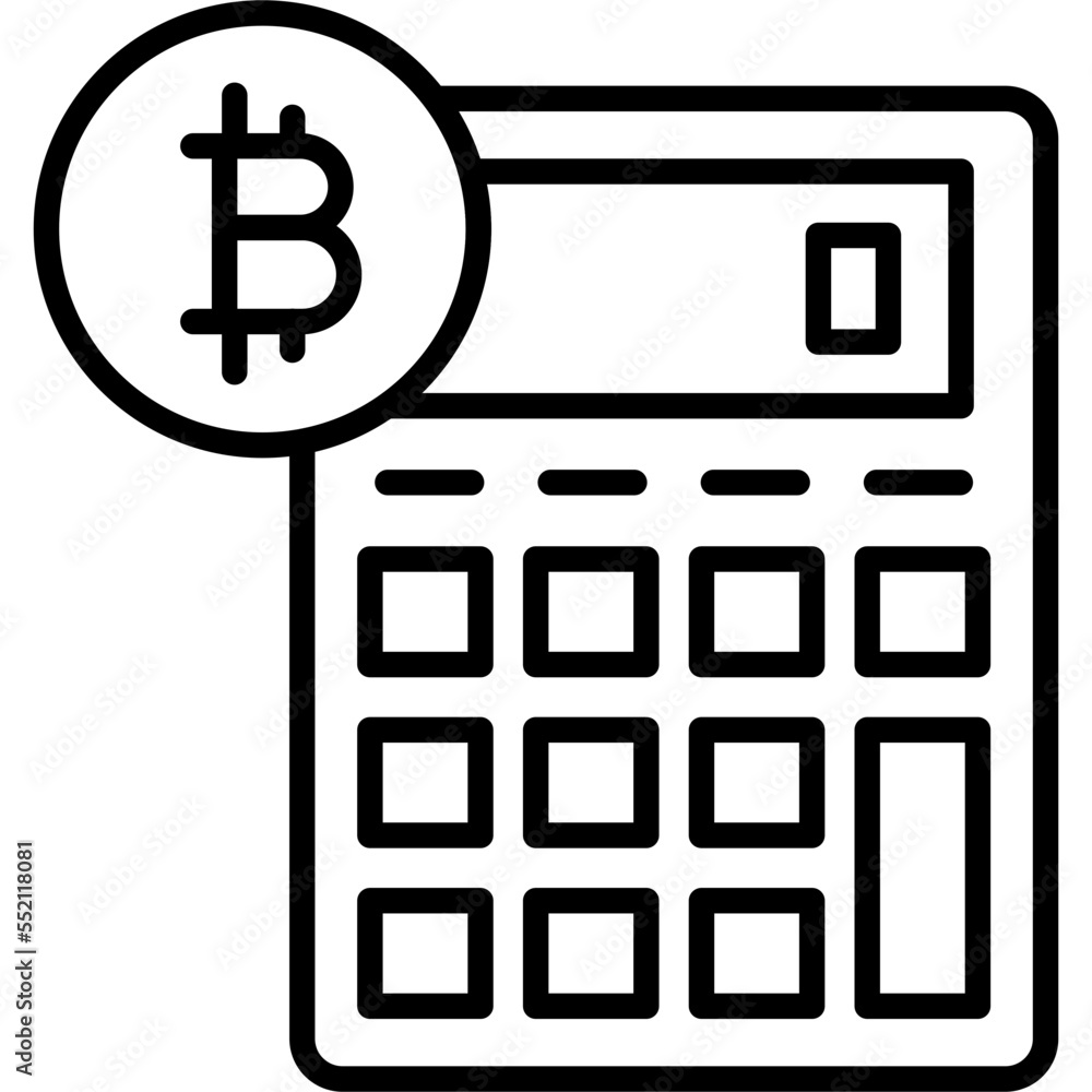Bitcoin Calculator Icon Bitcoin Calculator Icon
