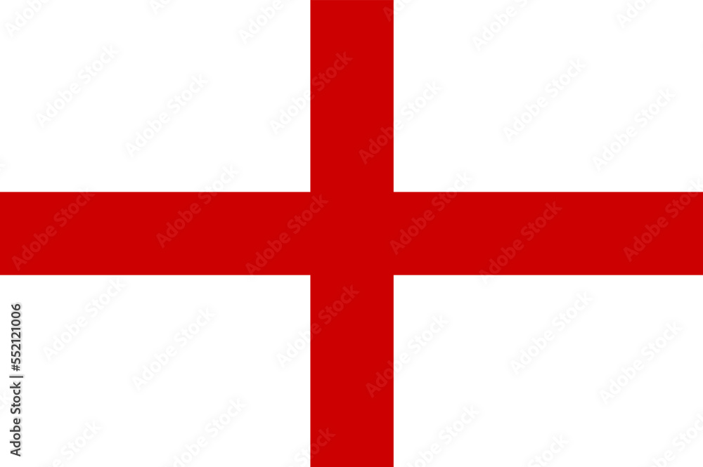 England flag standard shape and color England flag standard shape and color