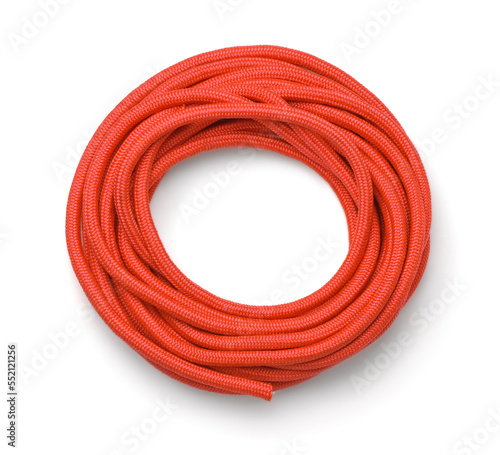 Top view of red rope skein i