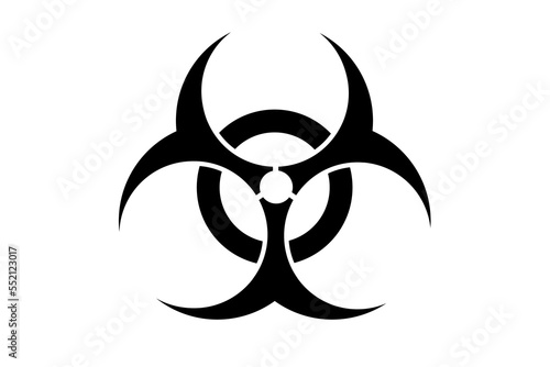 Biohazard dangerous sign on a transparent background