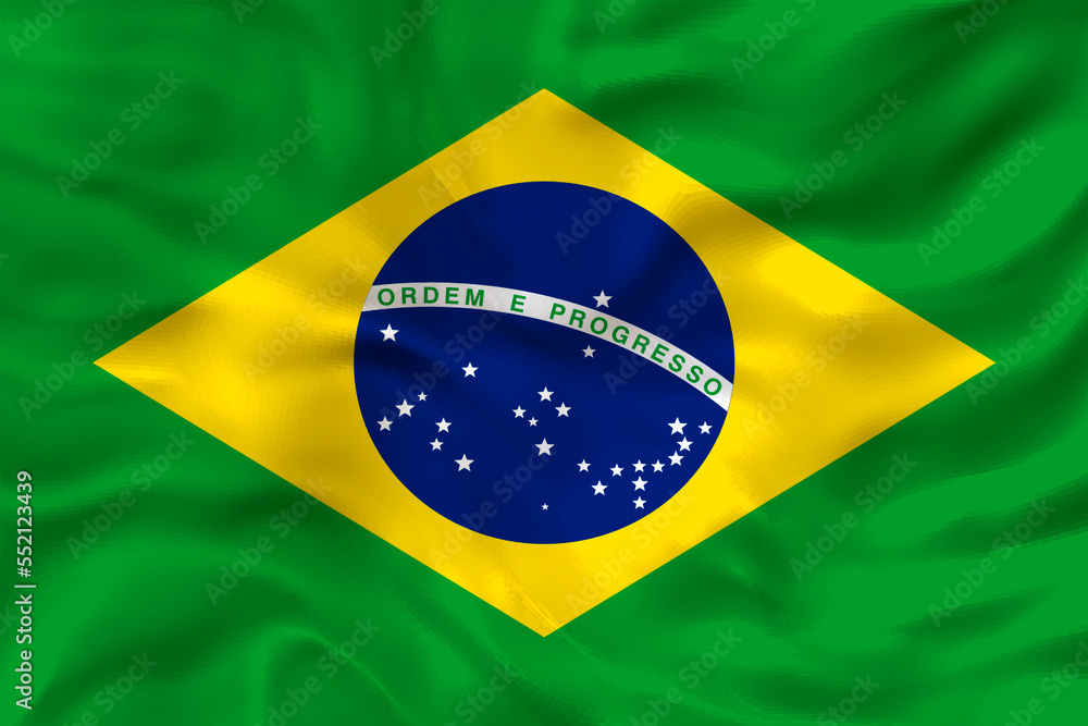 Fototapeta premium National flag of Brazil. Background with flag of Brazil