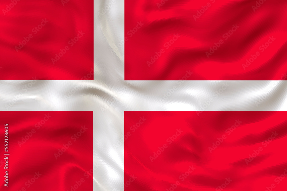 Obraz premium National flag of Denmark. Background with flag of Denmark.