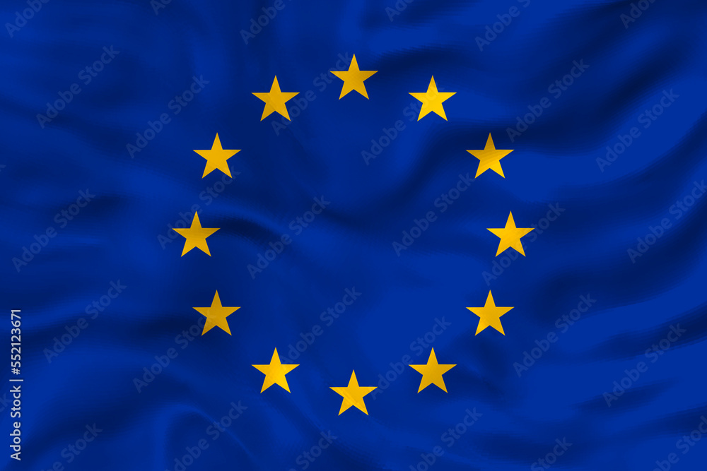 National flag of Europe. Background with flag of Europe. National flag of Europe. Background with flag of Europe.
