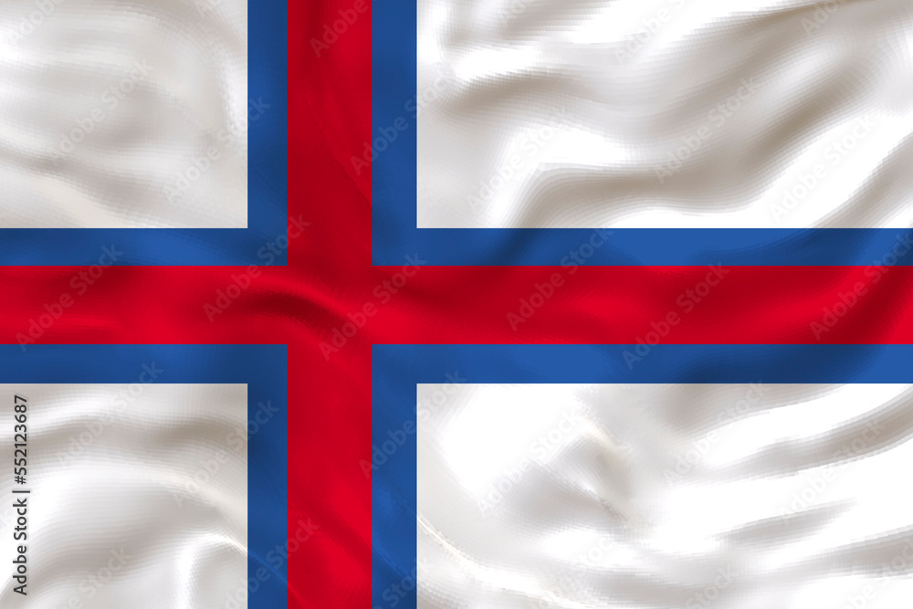 Obraz premium National flag of Faroe islands. Background with flag of Faroe islands.