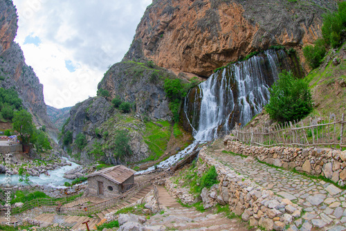 Kapuzbasi waterfall in Kayseri, Turkey. photo