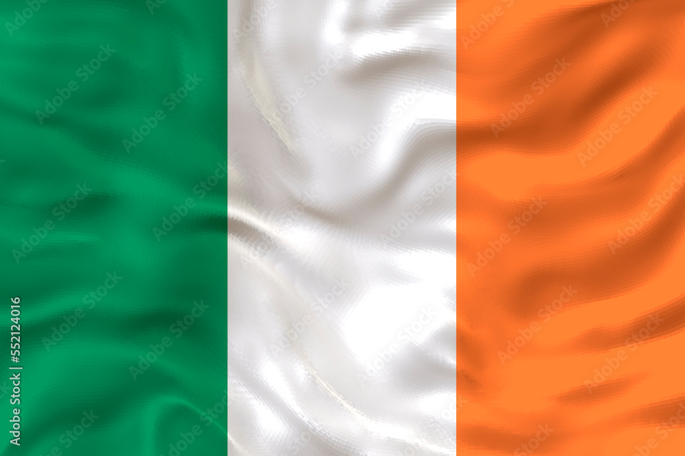 Obraz premium National flag of Ireland. Background with flag of Ireland