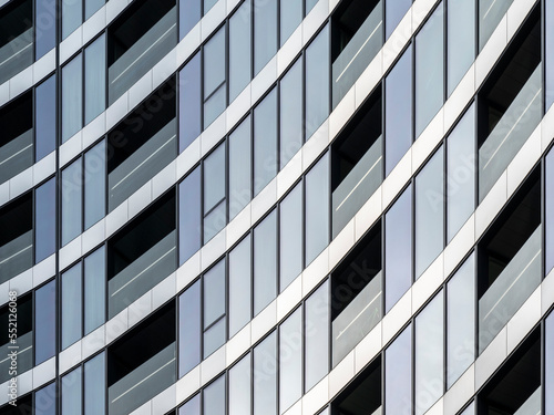Modern skyscraper wall made of glass