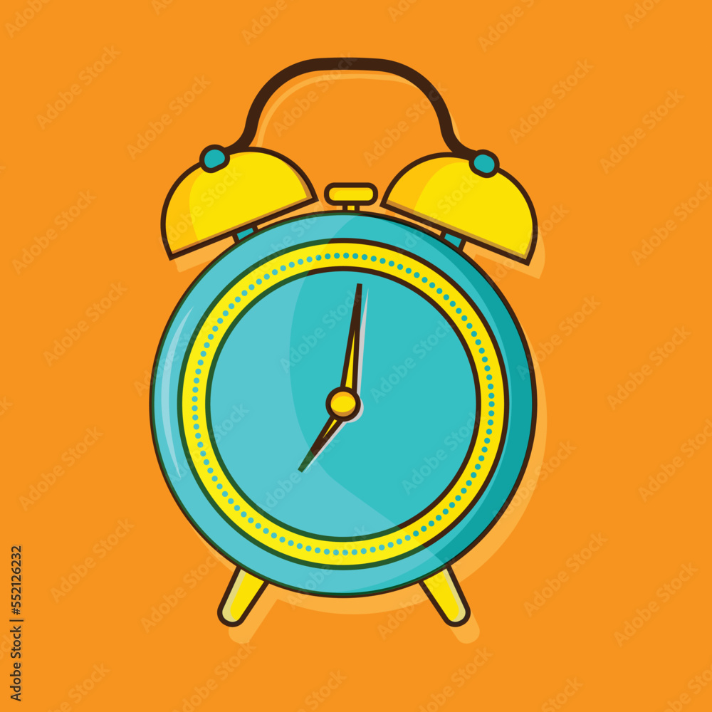 Vector alarm clock icon. alarm clock that sounds loudly in the morning