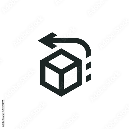 Easy return icon isolated on white background