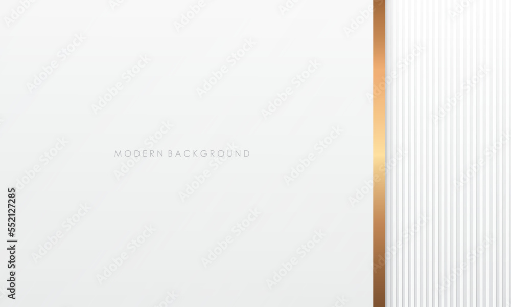 Modern white background with golden luxury color Modern white background with golden luxury color