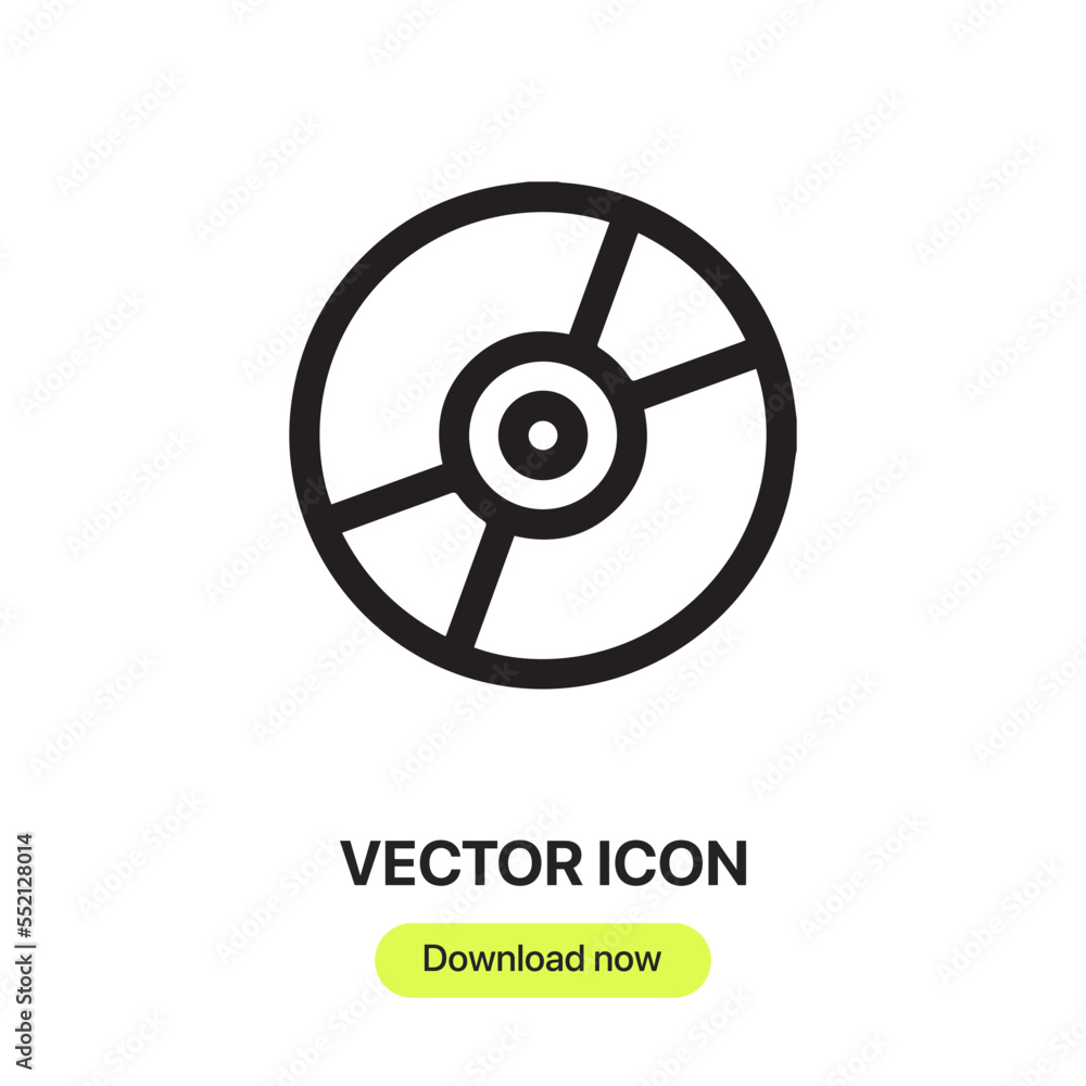 CD icon vector. Linear style sign for mobile concept and web design. CD symbol illustration. Pixel vector graphics - Vector. CD icon vector. Linear style sign for mobile concept and web design. CD symbol illustration. Pixel vector graphics - Vector.
