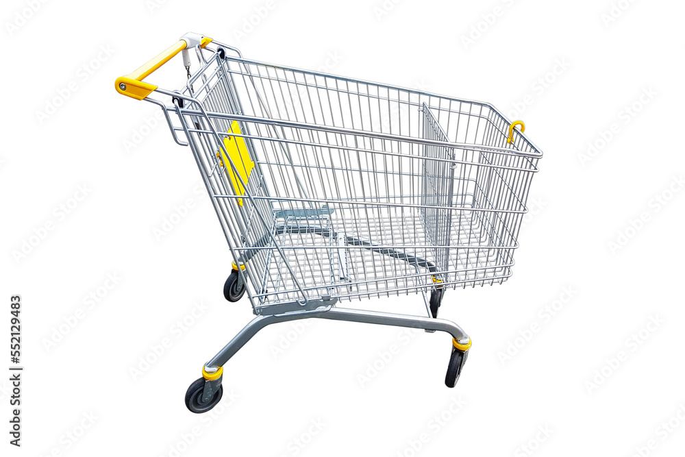 Supermarket shopping cart isolated on a transparent background. Supermarket shopping cart isolated on a transparent background.