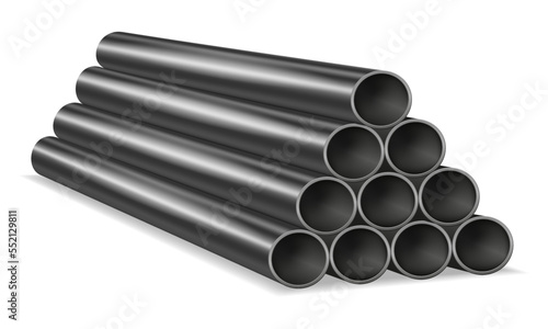 metal pipes for plumbing vector illustration
