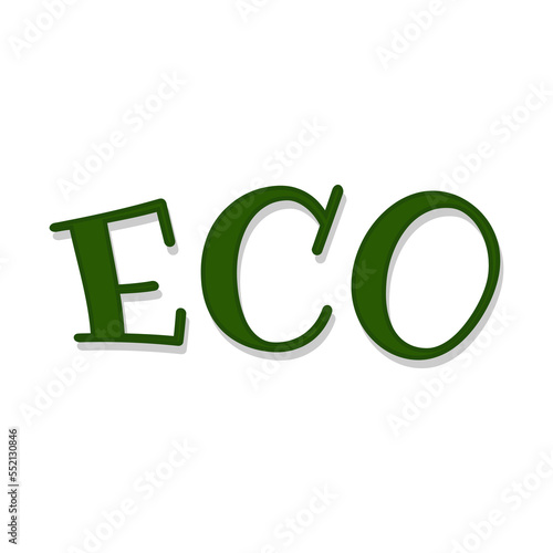 ECO inscription for products of natural origin