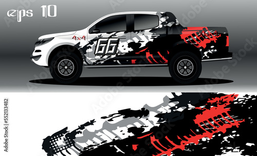 abstract background design for car wrap of 4x4 truck, rally, van, suv and other cars