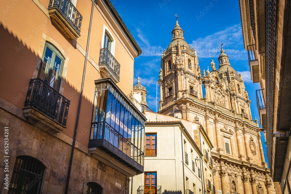View of the Torres de la Clerecia in the city of Salamanca, in Spain.