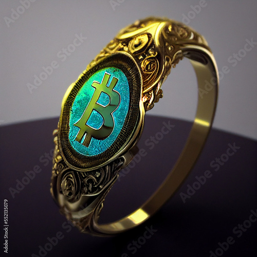Gold ring symbol of wealth photo
