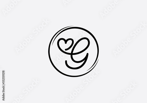 Love font circle sign. love logo design and heart font design letters and alphabets