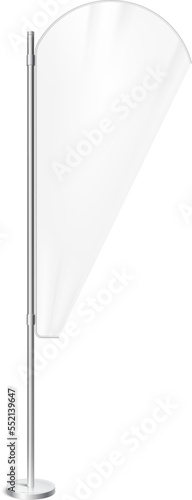 White outdoor feather flag, stander advertising banner shield
