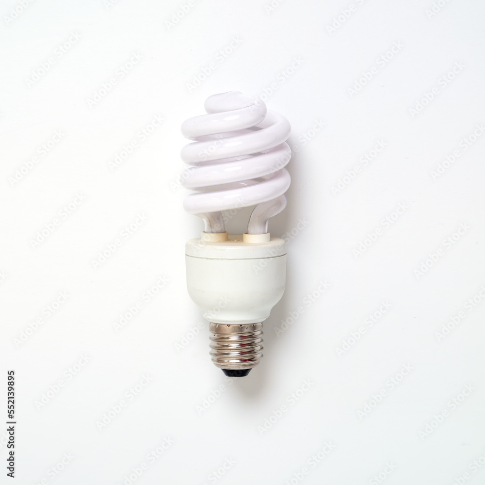 Fluorescent lamp on a light background. Fluorescent lamp on a light background.