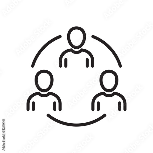 People icon vector isolated on a white background.
