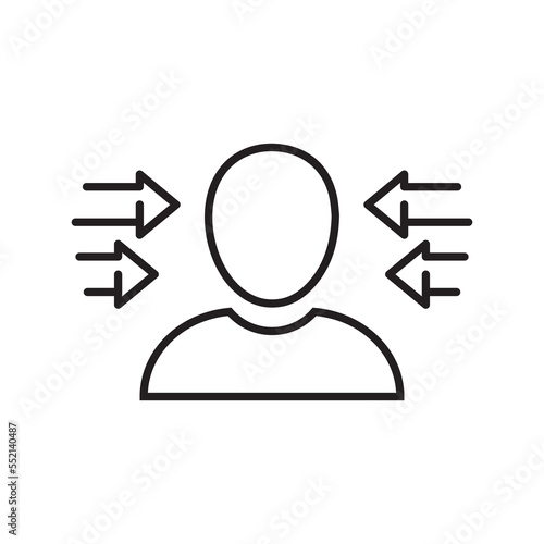 social pressure line icon, vector