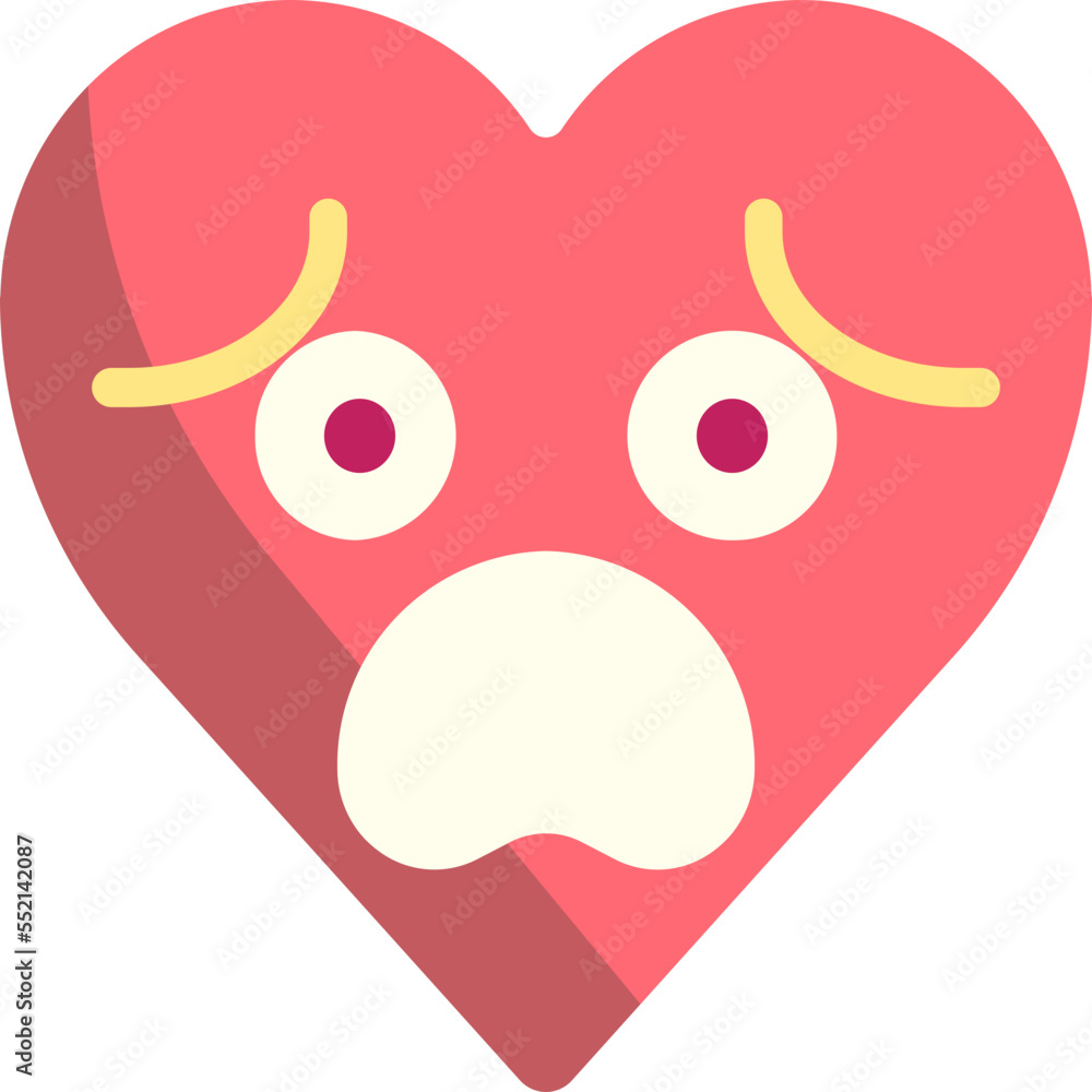 Obraz premium Shock heart emoji icon