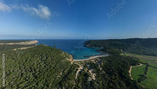 4k drone aerial views of pristine beaches on the coast of Europe