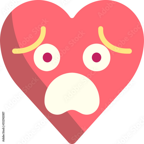 Shock heart emoji icon