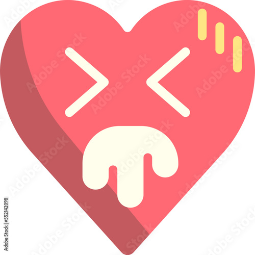 Disgusting heart emoji icon