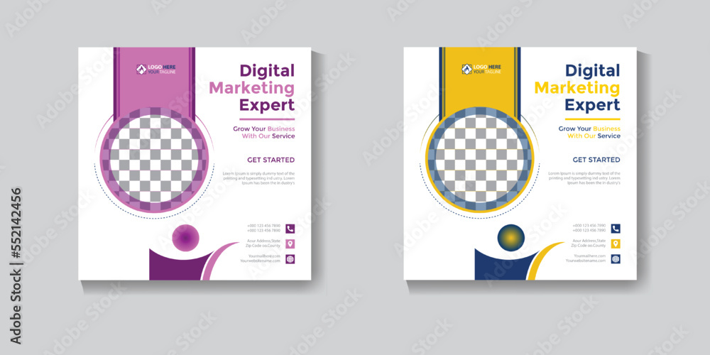 digital marketing agency social media post template and vector digital marketing agency social media post template and vector