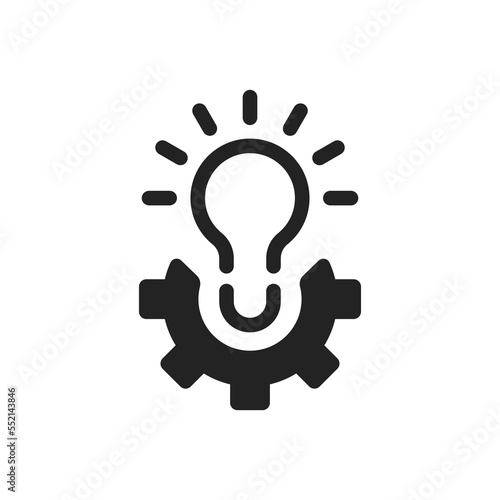 abstract gear with light bulb like implement