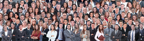 Business people group collage background