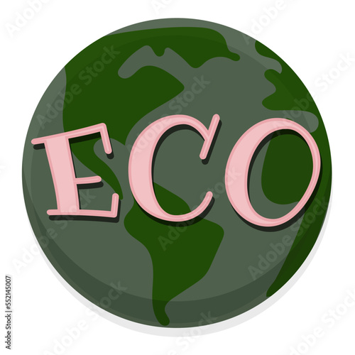 image of planet eco logo for ecological products photo