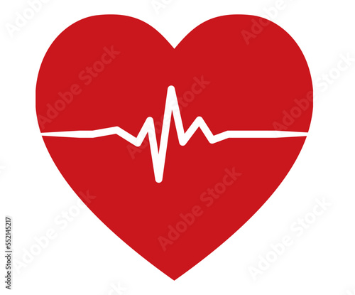 Electrocardiogram symbol in the heart