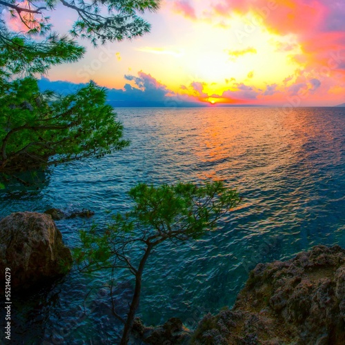 Brela - croatia resort  Makarska riviera  Dalmatia  Europe.... exclusive - this image is sold only on Adobe Stock 