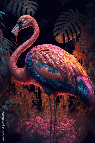 Flamingo. Generative Ai © oreans