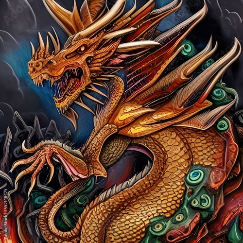 Elaborate Dragon Illustration