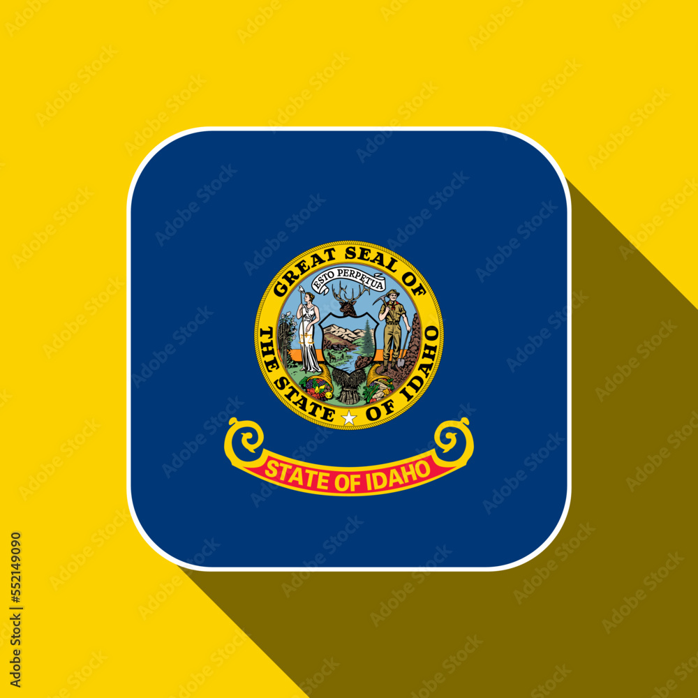 Naklejka premium Idaho state flag. Vector illustration.
