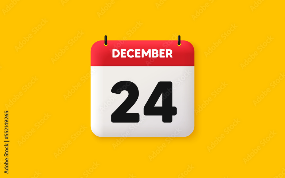 Calendar date 3d icon. 24th day of the month icon. Event schedule date. Meeting appointment time. Agenda plan, December month schedule 3d calendar and Time planner. 24th day day reminder. Vector Calendar date 3d icon. 24th day of the month icon. Event schedule date. Meeting appointment time. Agenda plan, December month schedule 3d calendar and Time planner. 24th day day reminder. Vector