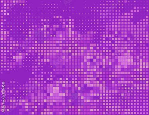 Mosaic by amethyst and lavender squares on purple background