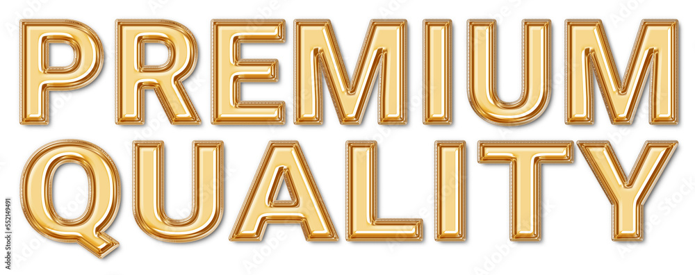 Premium Quality Text gold