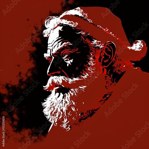 Santa claus silhouette graphic design