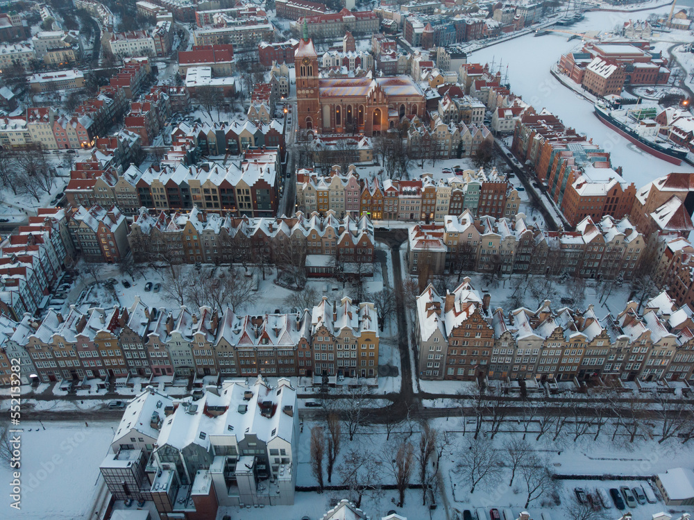 view of the city aerial view gdansk