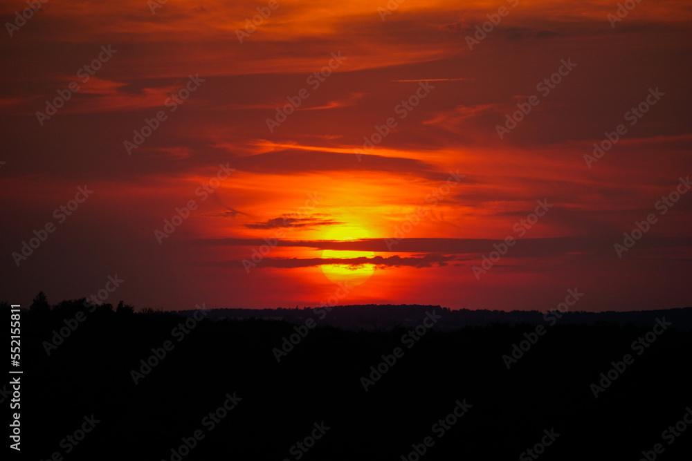 Sonnenuntergang vom Hexentanzplatz Harz