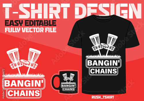 Bangin' Chains T-shirt vector, Typography T-shirt Design I don't always play disc golf oh wait yes i do, Disc Golf Designs, Disc Golf T-shirt vector, Typography
