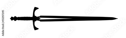 Fotografia sword silhouette - vector illustration
