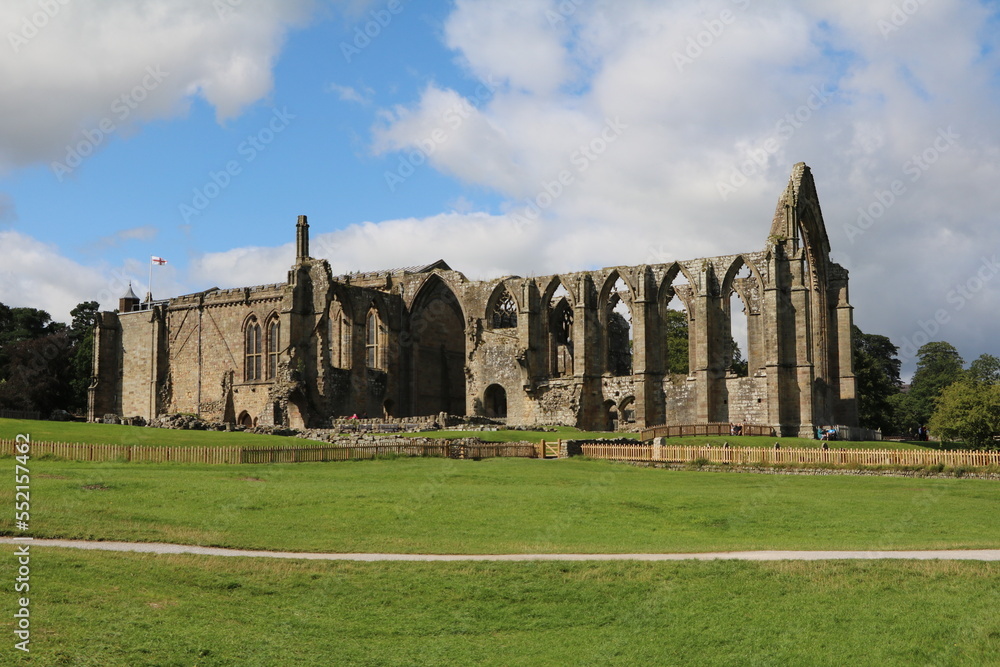 Fototapeta premium Historic Bolton Abbey ruins in Yorkshire, England UK